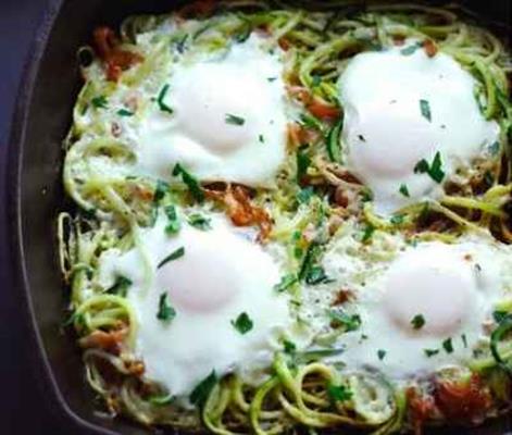 Bacon Zucchini Egg Nest, paleo diet, paleo recipes, egg nests, paleo egg nests recipe, paleo breakfast recipes